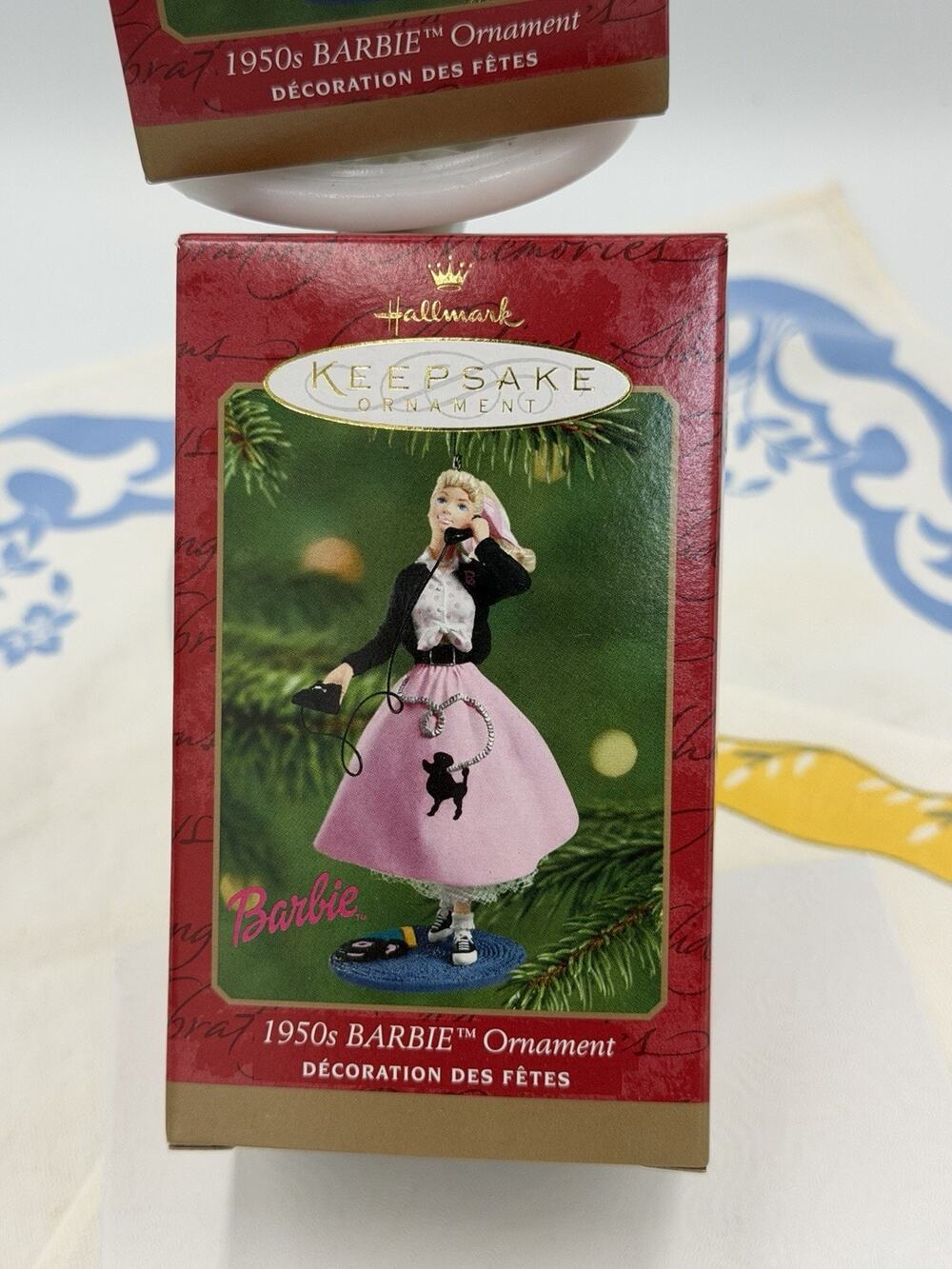 1950s Barbie Ornament Hallmark Poodle Skirt
